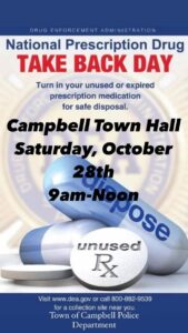 National Prescription Drug Take Back Day @ Campbell Town Hall